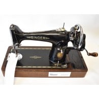 Singer domestic hand cranked sewing machine